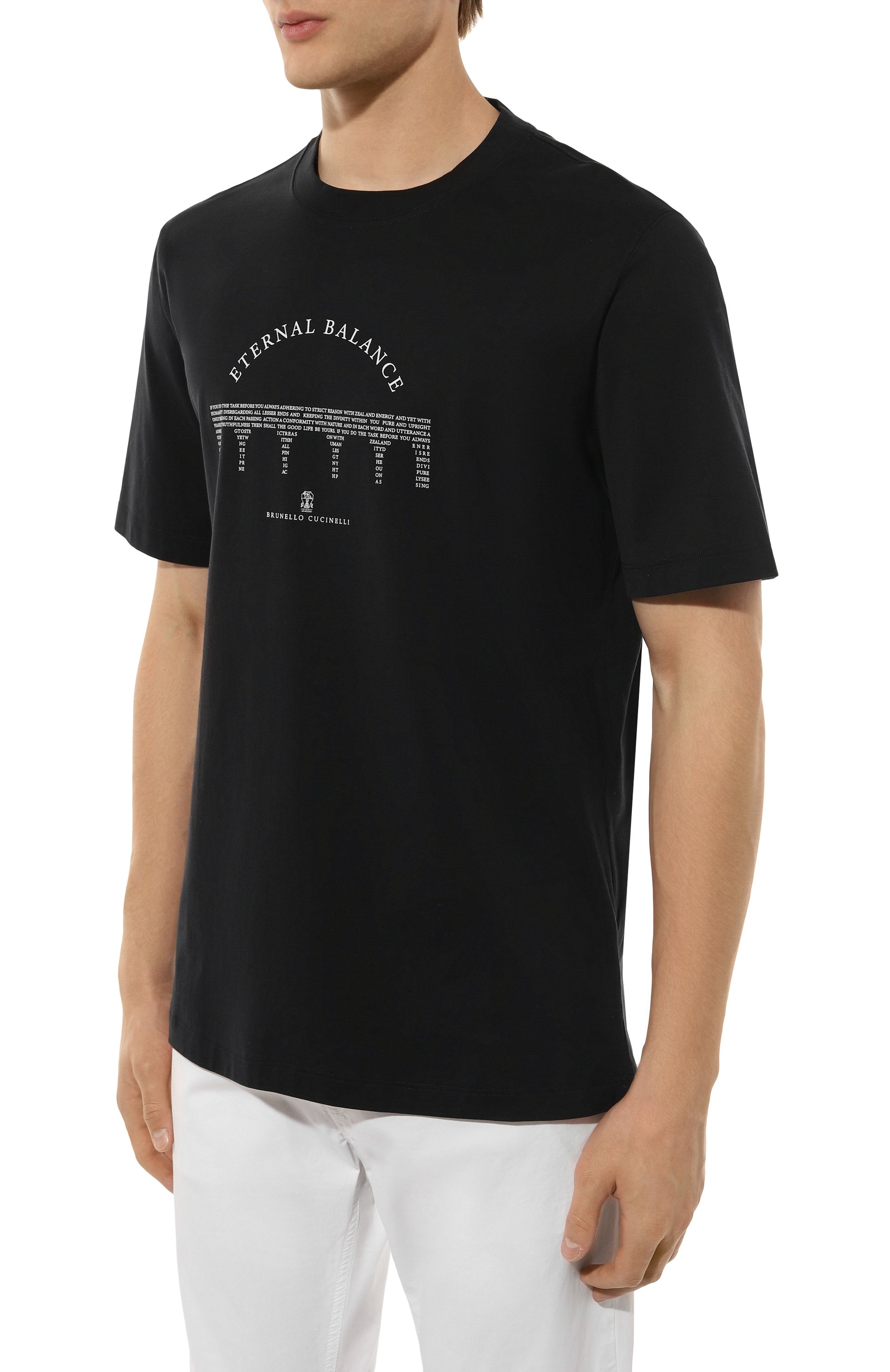 Хлопковая футболка BRUNELLO CUCINELLI, арт. M0B138413, фото 3