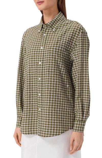 Рубашка DUNST хаки цвета по цене 14650 руб., арт. UDSH6A115E2, фото 3 Рубашка DUNST, арт. UDSH6A115E2, фото 3