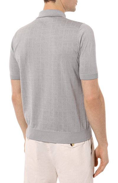 Поло из хлопка и шелка ZILLI, арт. MBZ-PZ112-REGI1/MC01, фото 4