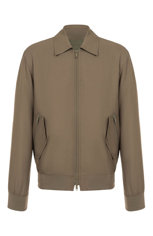 Бомбер из хлопка и шелка MVST 25E/X1P/0/0031/0207 Хаки 25E/X1P/0/0031/0207