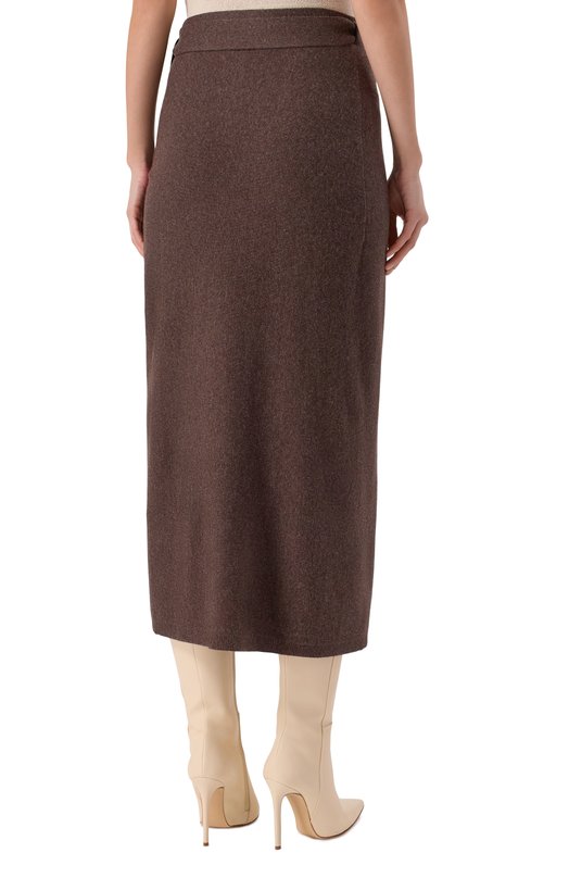 Юбка из шерсти и вискозы Gran Sasso 57244/12848 Коричневый  57244/12848 Фото 4