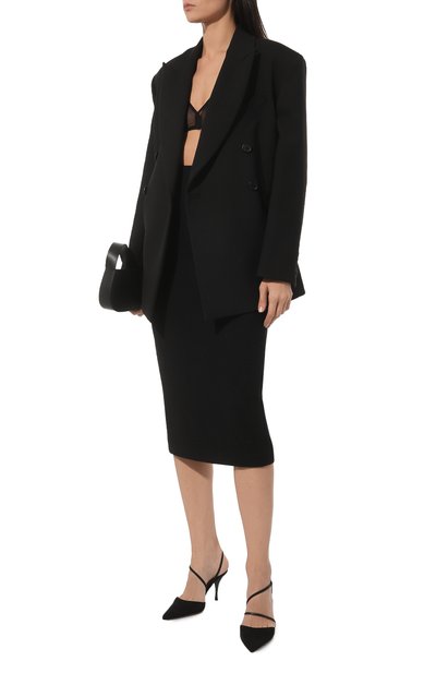 Шерстяная юбка ULYANA SERGEENKO черного цвета по цене 110000 руб., арт. GNM002FW21P2863Т21, фото 2 Шерстяная юбка ULYANA SERGEENKO, арт. GNM002FW21P2863Т21, фото 2