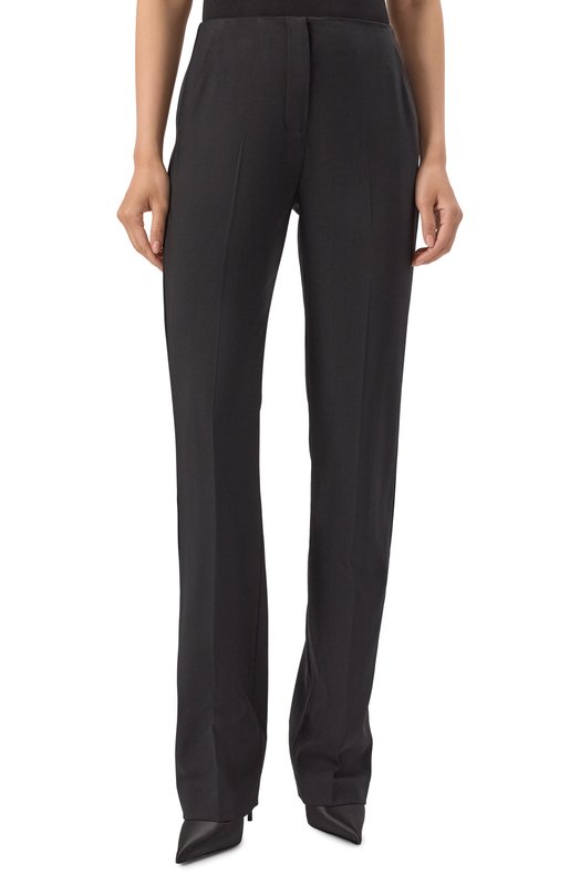 Шерстяные брюки David Koma PF25DK88TRA Чёрный  PF25DK88TRA Фото 3