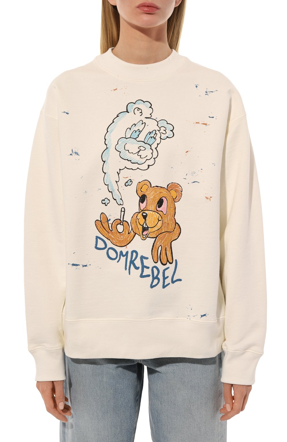 Хлопковый свитшот DOMREBEL кремового цвета по цене 31150 руб., арт. PUFF/SWEATSHIRT, фото 3 Хлопковый свитшот DOMREBEL, арт. PUFF/SWEATSHIRT, фото 3