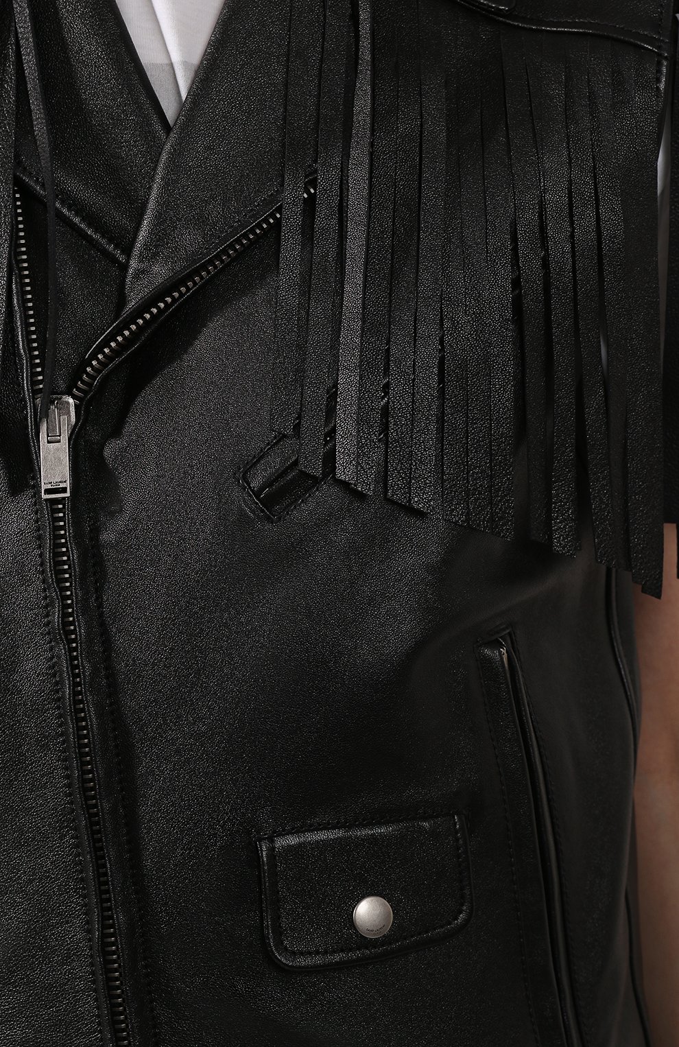 Кожаный жилет SAINT LAURENT, арт. 602768/YC2ZW, фото 5
