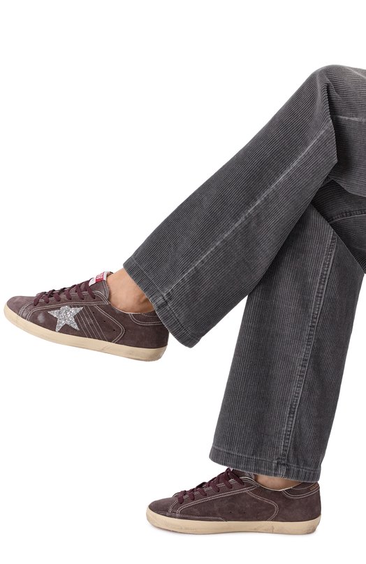 Замшевые кеды Super-Star Golden Goose Deluxe Brand GWF00101.F007559 Коричневый  GWF00101.F007559 Фото 2