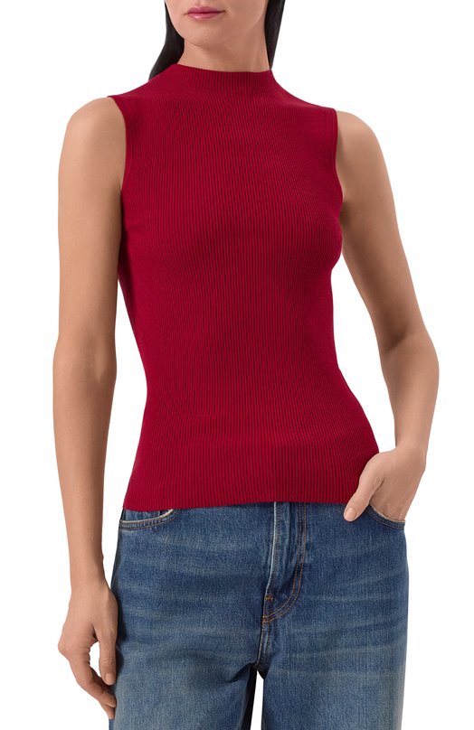 Топ из вискозы BOSS 50473237 Бордовый  50473237 Фото 3