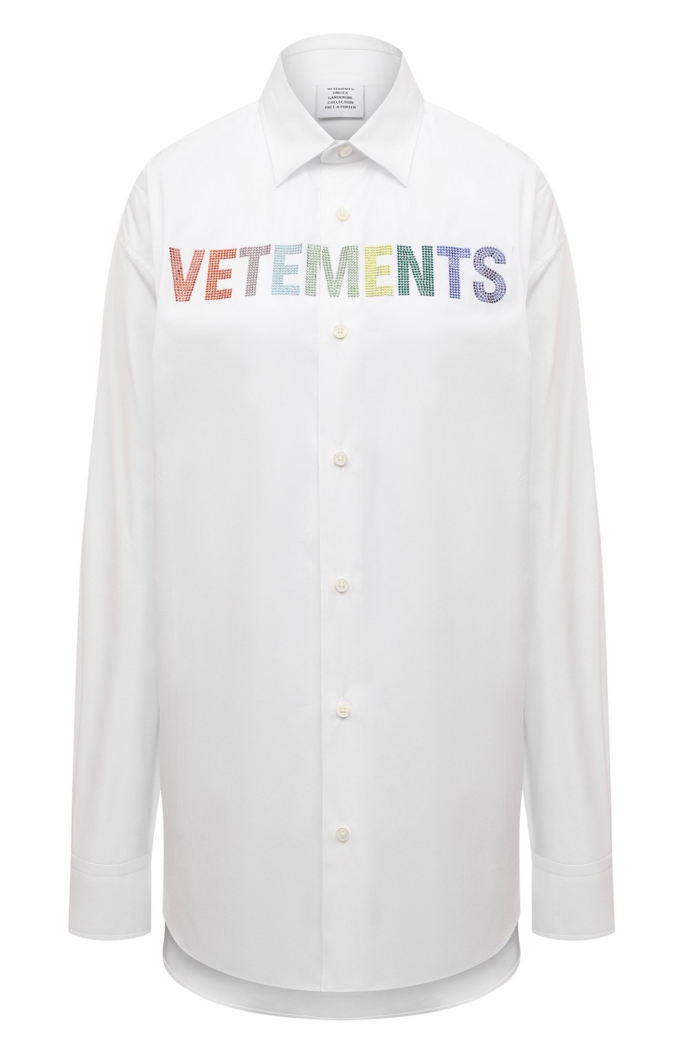 Хлопковая рубашка VETEMENTS, арт. UE52SH780W 1000/W, фото 1