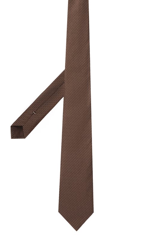 Шелковый галстук Canali 18/HJ04330 Коричневый  18/HJ04330 Фото 3