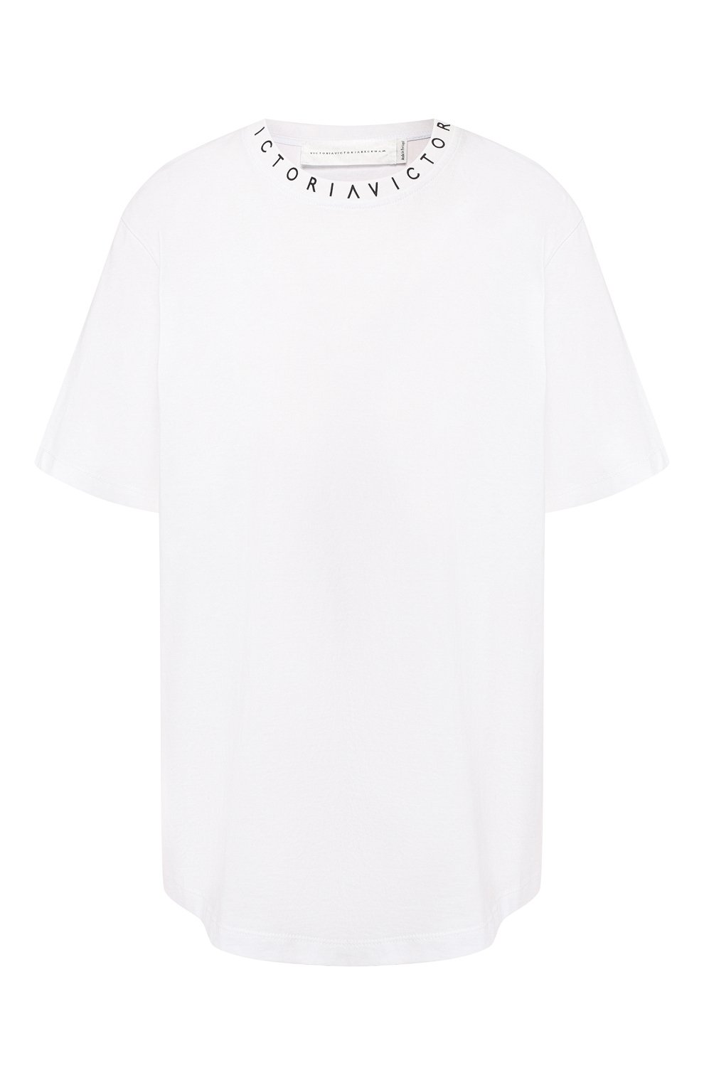 Хлопковая футболка VICTORIA, VICTORIA BECKHAM, арт. JYVV 072E SS19 C0TT0N JERSEY, фото 1