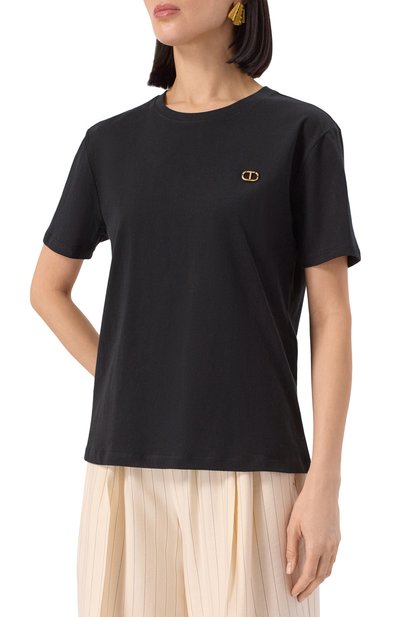 Хлопковая футболка TWINSET, арт. 251TP2074, фото 3