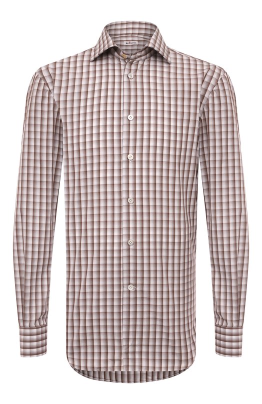 

Хлопковая рубашка Kiton, Коричневый
