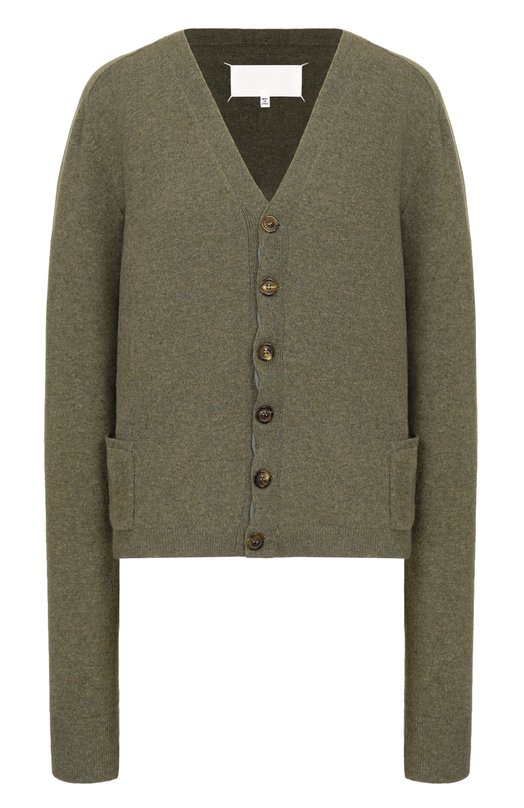 Шерстяной кардиган Maison Margiela S29HP0040/M13178 Хаки S29HP0040/M13178