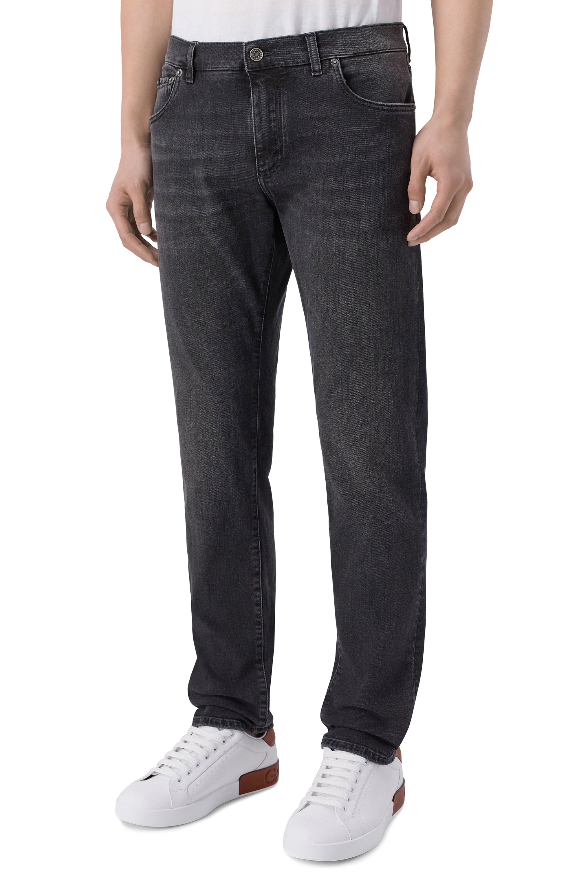 Джинсы slim DOLCE & GABBANA темно-серого цвета по цене 85850 руб., арт. GY07CD/G80Z2, фото 3 Джинсы slim DOLCE & GABBANA, арт. GY07CD/G80Z2, фото 3