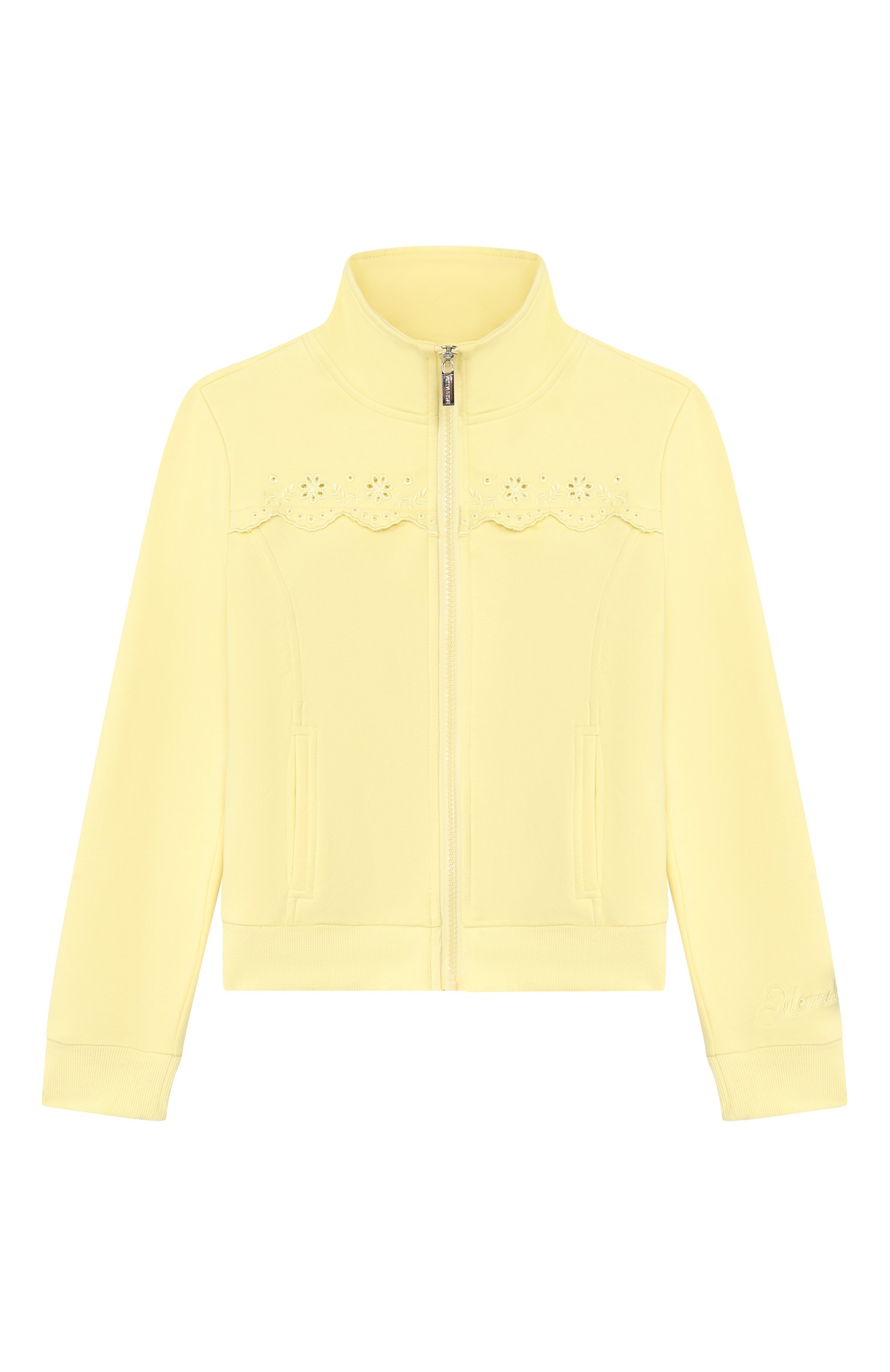 Хлопковая толстовка MONNALISA желтого цвета по цене 16800 руб., арт. 17G800, фото 1 Хлопковая толстовка MONNALISA, арт. 17G800, фото 1