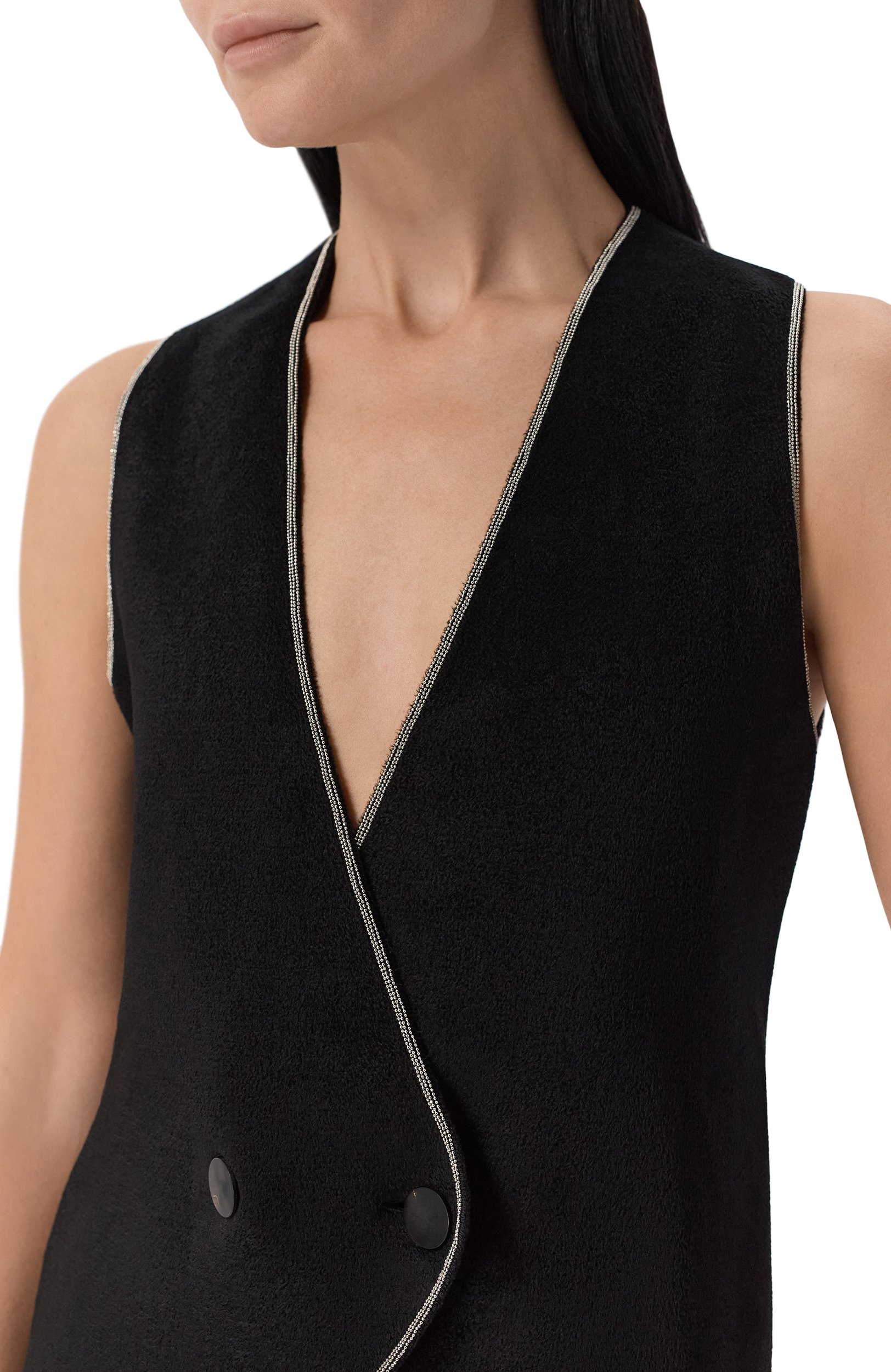 Жилет GIORGIO ARMANI черного цвета по цене 272500 руб., арт. GW004189/AF29357, фото 5 Жилет GIORGIO ARMANI, арт. GW004189/AF29357, фото 5