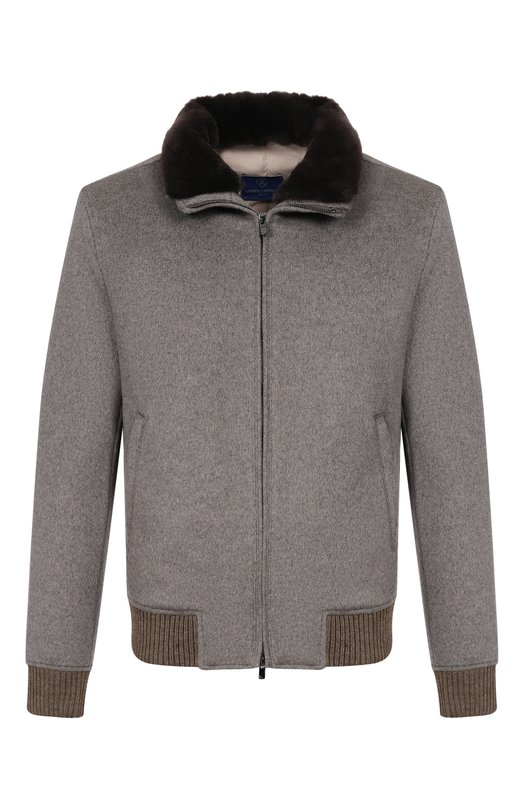 Бомбер с воротником из бобра Andrea Campagna M0D.TIBERI0/ZEUS_SET Коричневый M0D.TIBERI0/ZEUS_SET