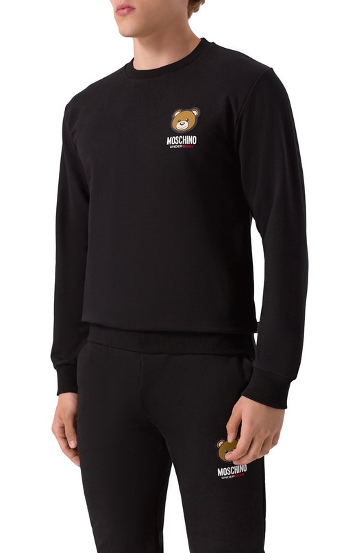 Хлопковый свитшот Moschino A1788/4409 Чёрный  A1788/4409 Фото 3