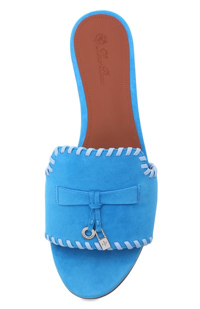 Замшевые шлепанцы jovis charms LORO PIANA, арт. FAL5901, фото 5