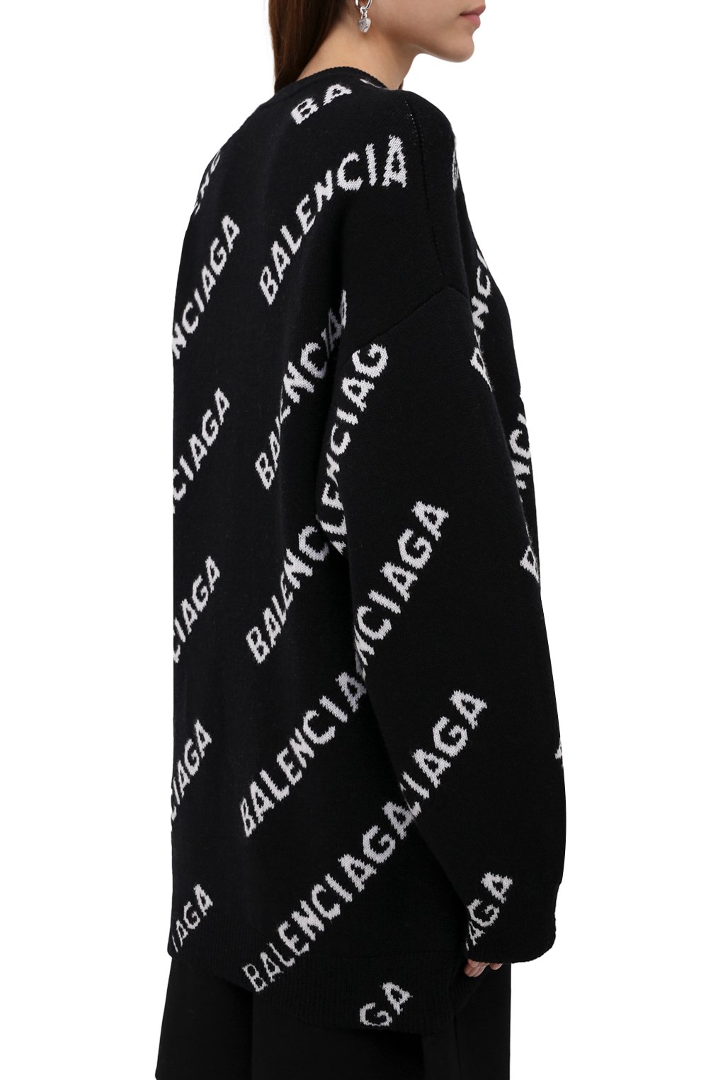 Шерстяной свитер BALENCIAGA черного цвета по цене 124000 руб., арт. 657520/T1567, фото 4 Шерстяной свитер BALENCIAGA, арт. 657520/T1567, фото 4
