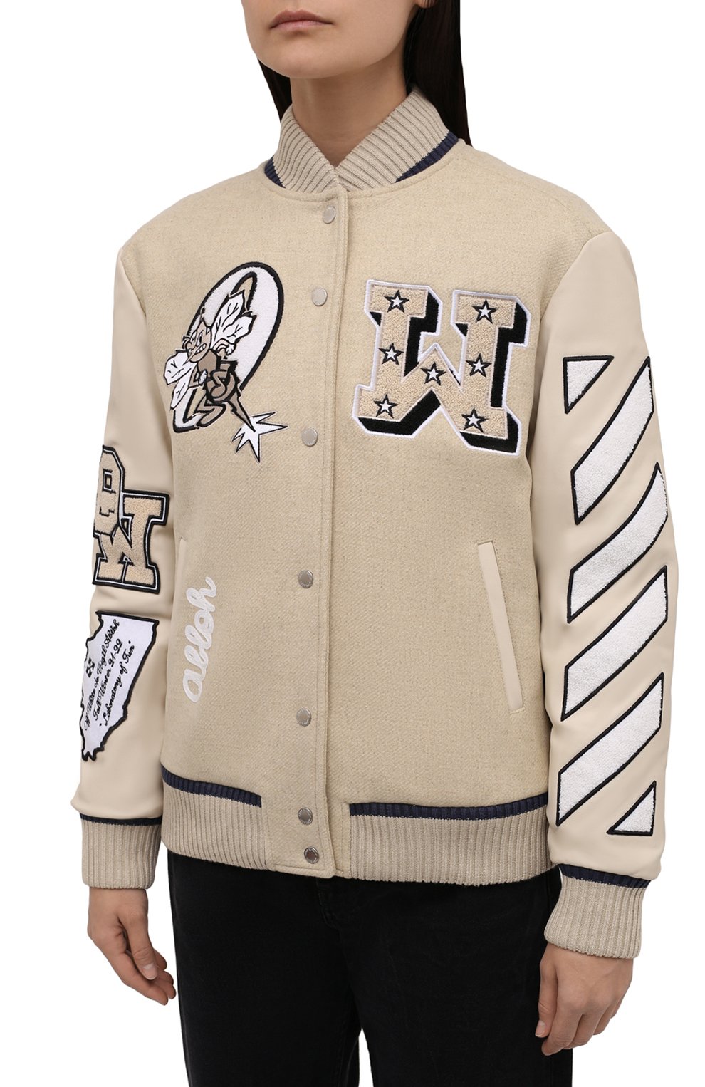 Шерстяной бомбер OFF-WHITE, арт. 0WEH019F21FAB001, фото 3