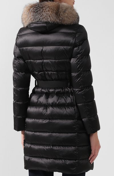 Пуховик с поясом и меховой отделкой капюшона MONCLER, арт. D2-093-49330-20-57869, фото 4