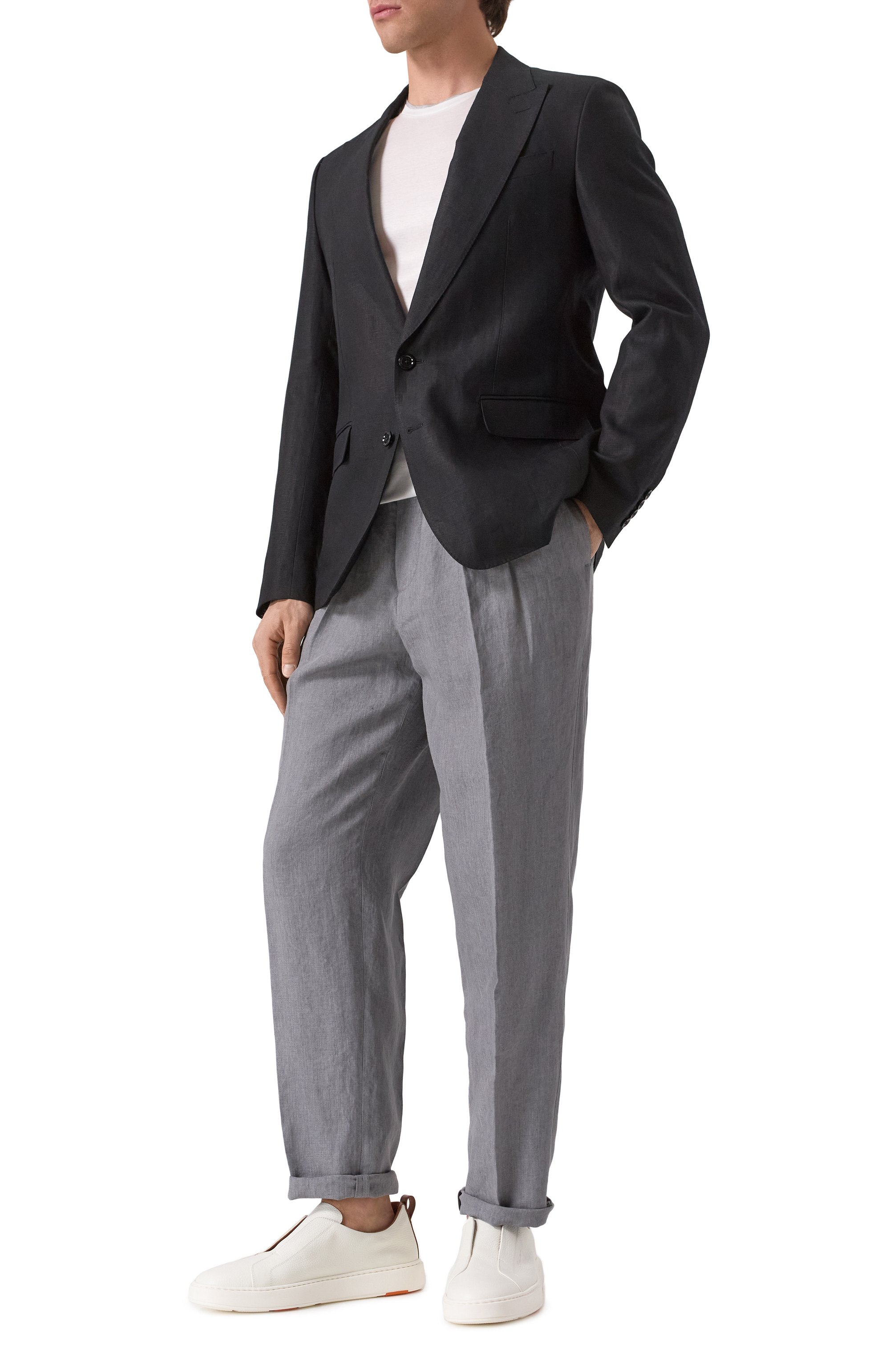 Льняные брюки BRUNELLO CUCINELLI, арт. MH249E1710, фото 2