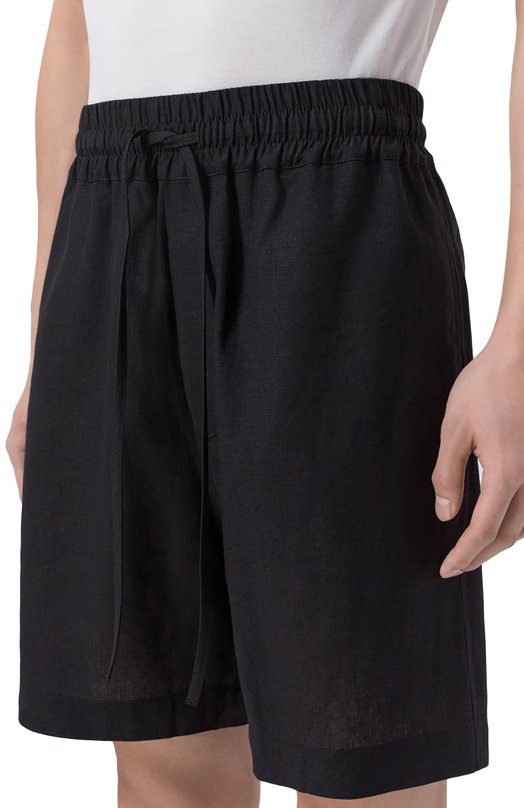 Шорты изо льна и вискозы HINNOMINATE HMABM01553 Чёрный  HMABM01553 Фото 5