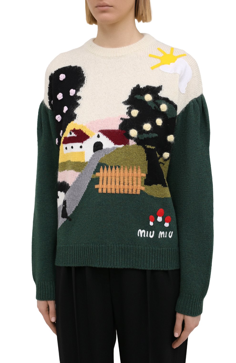 Шерстяной свитер MIU MIU, арт. MML393-1XI4-F0422, фото 3