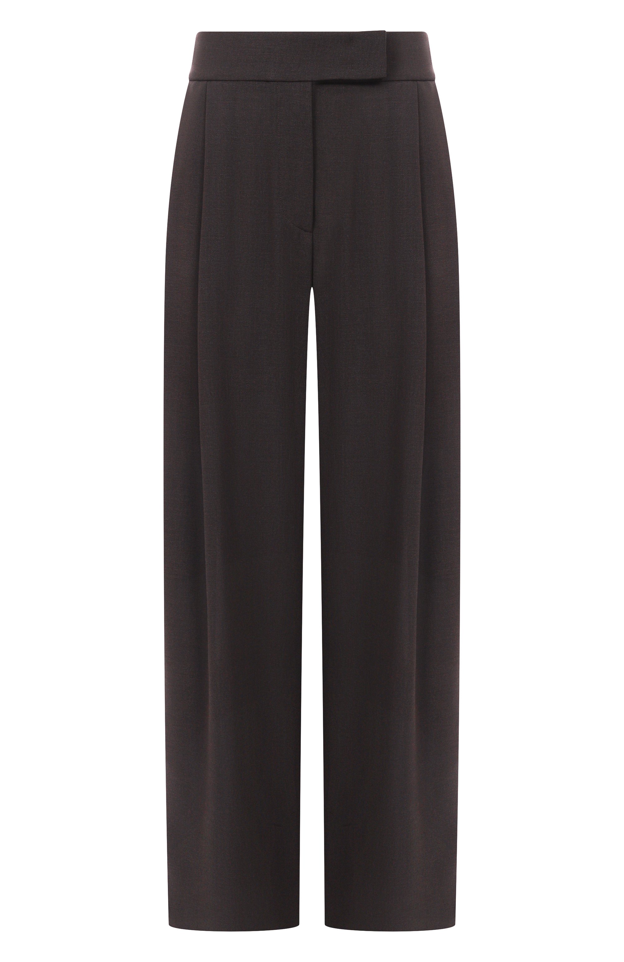 Шерстяные брюки GIORGIO ARMANI темно-коричневого цвета по цене 215000 руб., арт. GW001968/TE17230, фото 1 Шерстяные брюки GIORGIO ARMANI, арт. GW001968/TE17230, фото 1