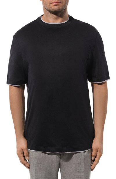 Футболка из шелка и хлопка BRUNELLO CUCINELLI, арт. MH8367427W, фото 3
