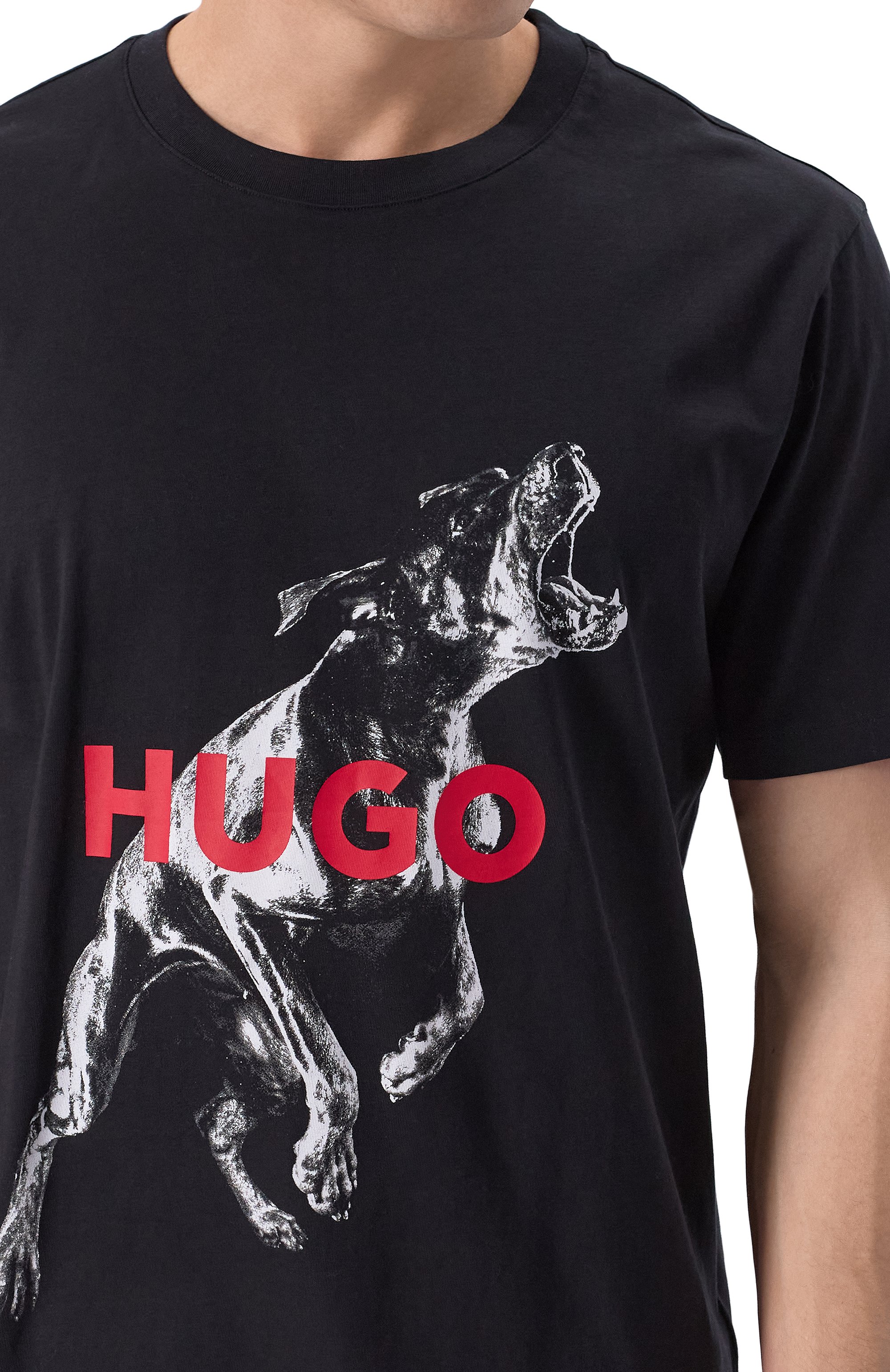 Хлопковая футболка HUGO, арт. 50530607, фото 5