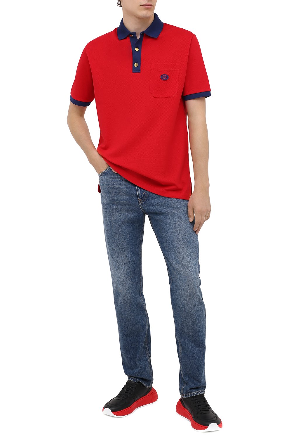 Хлопковое поло GUCCI, арт. 625323/XJCNZ, фото 2