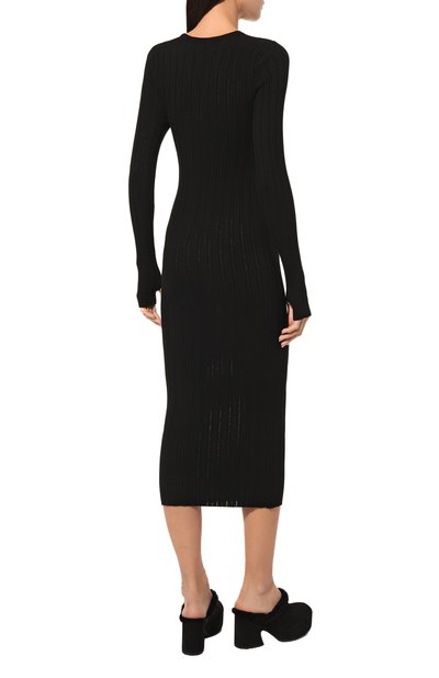 Платье из вискозы ISABEL BENENATO черного цвета по цене 55850 руб., арт. DK97F24, фото 4 Платье из вискозы ISABEL BENENATO, арт. DK97F24, фото 4