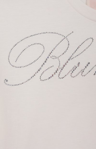 Хлопковая футболка BLUMARINE, арт. BFTS008.0.JF056/14A-16A, фото 3
