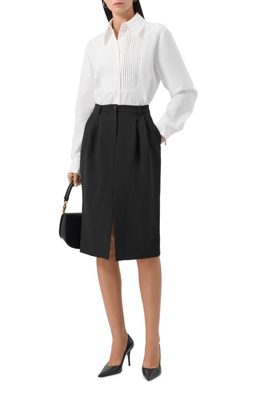 Хлопковая рубашка Nina Ricci 25ACT0033/C01077 Белый  25ACT0033/C01077 Фото 2