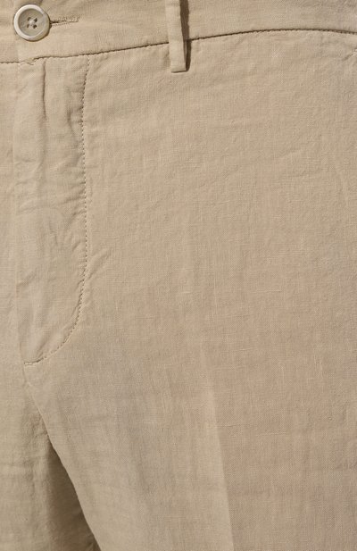 Льняные брюки 120% LINO бежевого цвета по цене 31600 руб., арт. Y0M2411/0000253/000, фото 5 Льняные брюки 120% LINO, арт. Y0M2411/0000253/000, фото 5