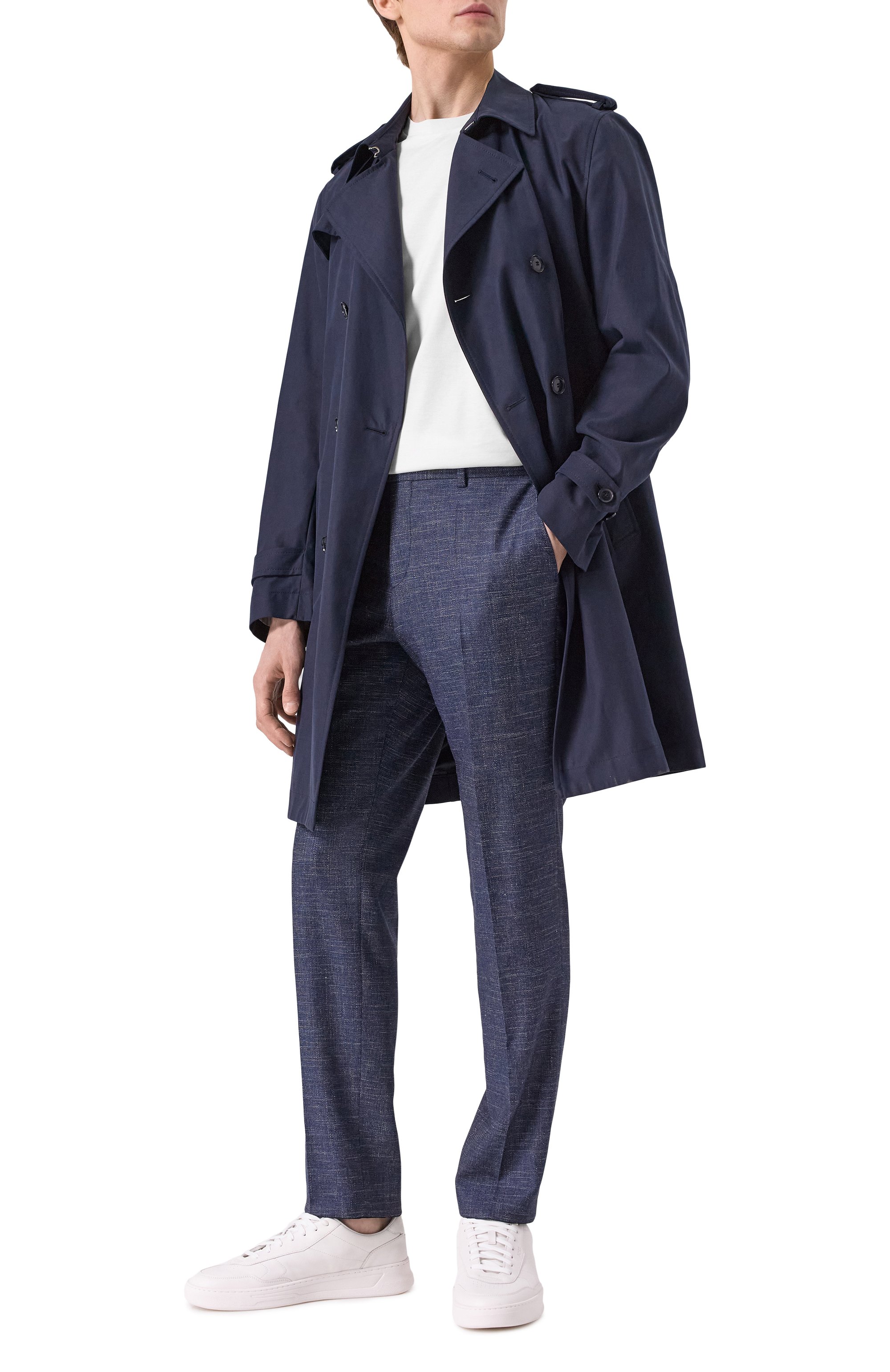 Брюки из шерсти и хлопка BOSS, арт. 50535685, фото 2