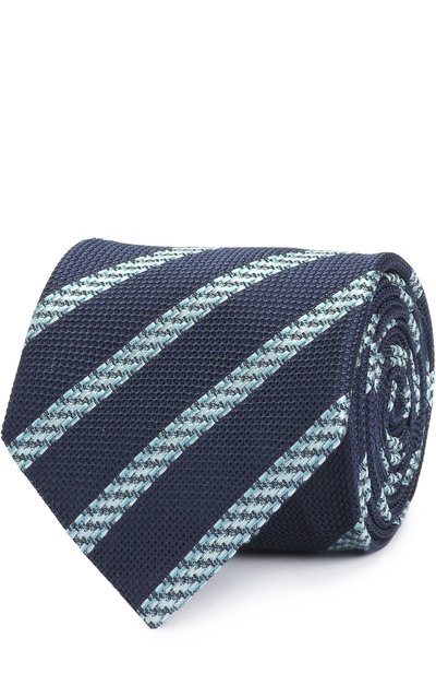 Мужской шелковый галстук в полоску BRIONI, арт. 062I/06451