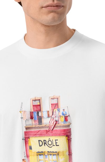 Хлопковая футболка DROLE DE MONSIEUR, арт. K-TS307-C0002-0W, фото 5