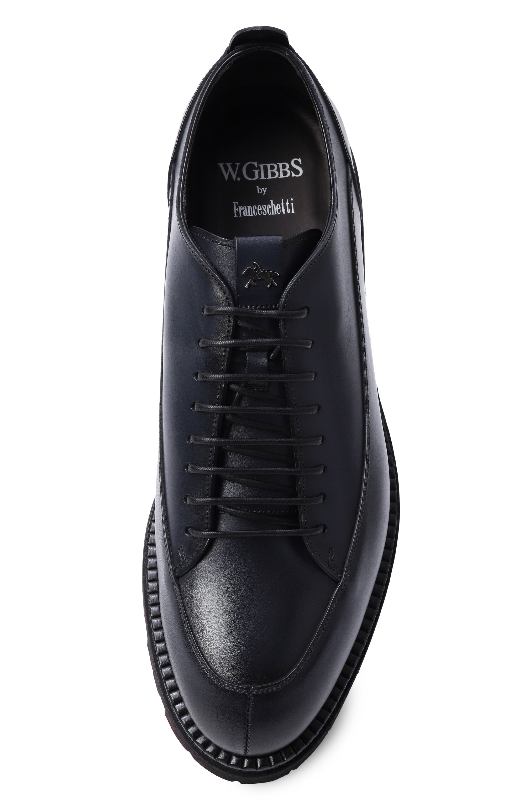 Кожаные дерби berna W.GIBBS темно-синего цвета по цене 59950 руб., арт. 0128036/VIT. C0RTINA, фото 6 Кожаные дерби berna W.GIBBS, арт. 0128036/VIT. C0RTINA, фото 6