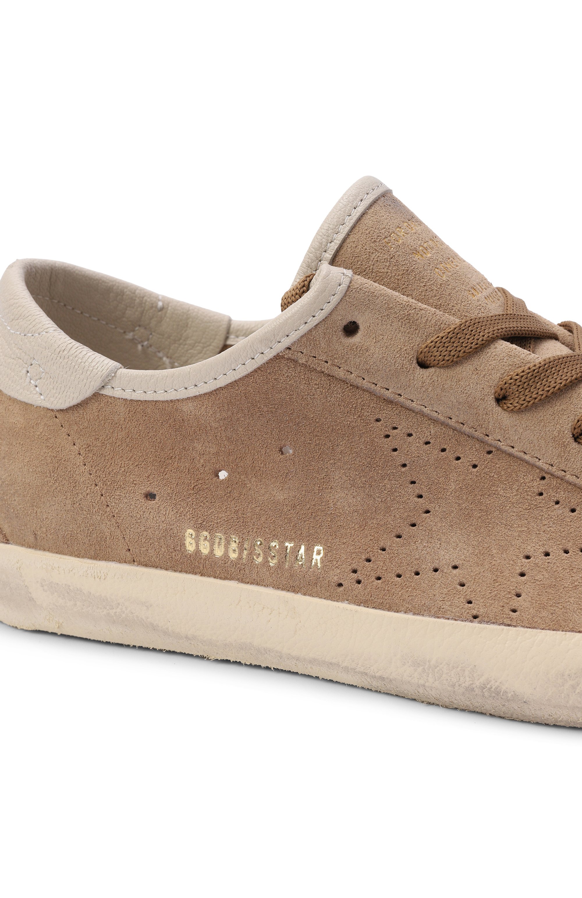 Замшевые кеды super-star GOLDEN GOOSE DELUXE BRAND бежевого цвета по цене 69950 руб., арт. GWF01077.F008593, фото 7 Замшевые кеды super-star GOLDEN GOOSE DELUXE BRAND, арт. GWF01077.F008593, фото 7
