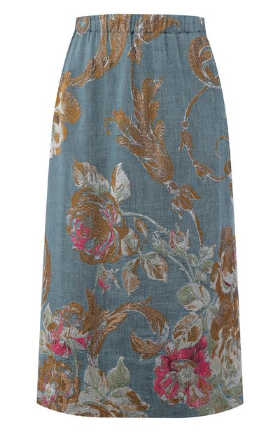 Женская юбка из смеси хлопка и льна DRIES VAN NOTEN, арт. 201-10828-9362