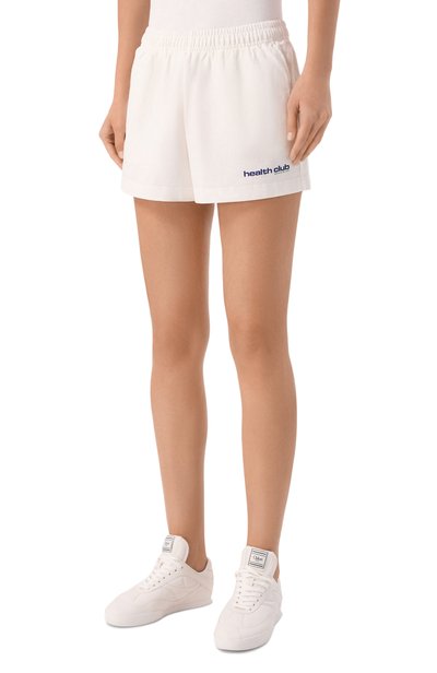 Хлопковые шорты SPORTY AND RICH белого цвета по цене 17150 руб., арт. SH07573183WH01, фото 3 Хлопковые шорты SPORTY AND RICH, арт. SH07573183WH01, фото 3