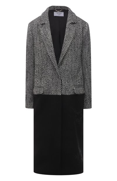 Женское пальто из шерсти и кашемира SEVEN LAB, арт. CM-K/5-2STR herri/black