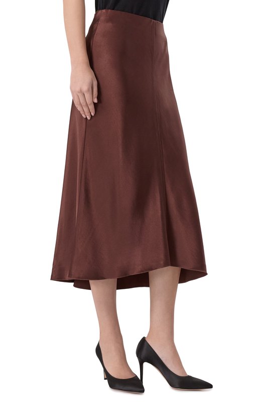 Атласная юбка Noble&Brulee NB129/08092025/2 Коричневый  NB129/08092025/2 Фото 3