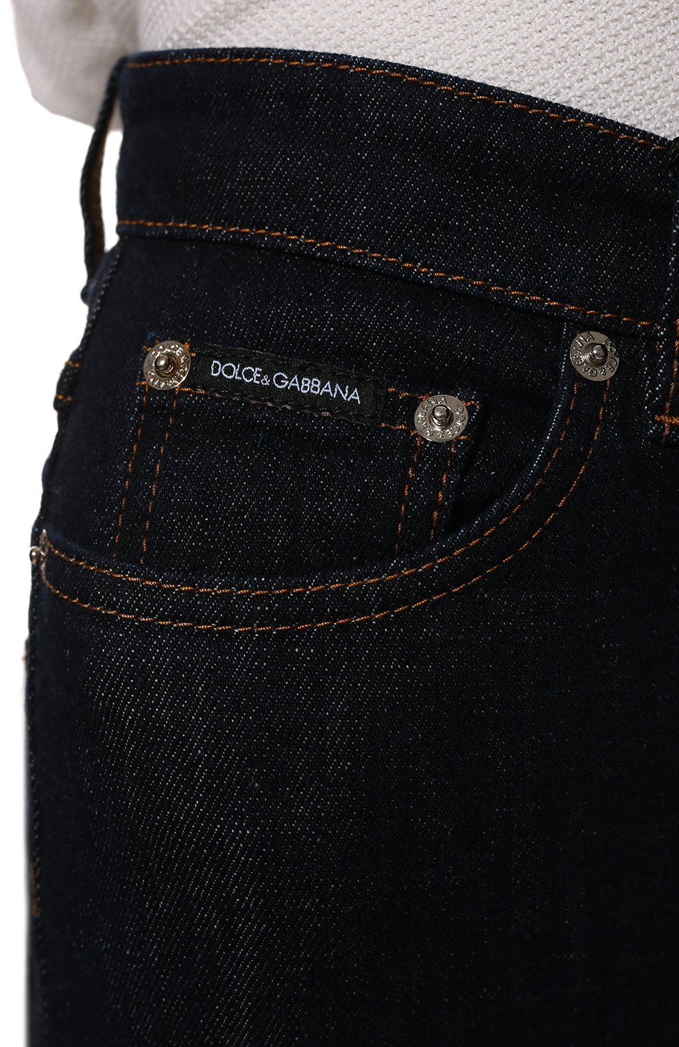 Джинсы DOLCE & GABBANA темно-синего цвета по цене 58700 руб., арт. FTBXHD/G8CR2, фото 5 Джинсы DOLCE & GABBANA, арт. FTBXHD/G8CR2, фото 5
