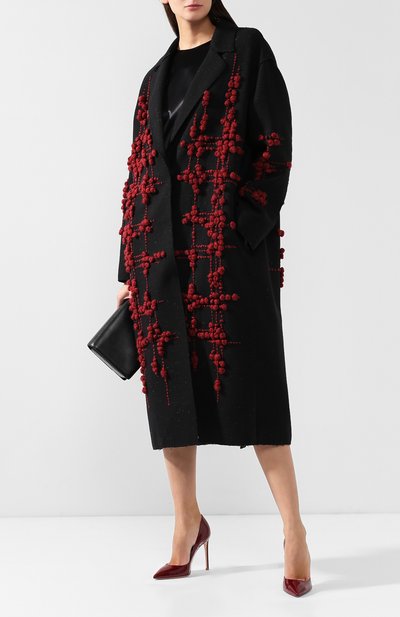 Шерстяное пальто BOTTEGA VENETA черного цвета по цене 1525000 руб., арт. 525407/VETC0, фото 2 Шерстяное пальто BOTTEGA VENETA, арт. 525407/VETC0, фото 2