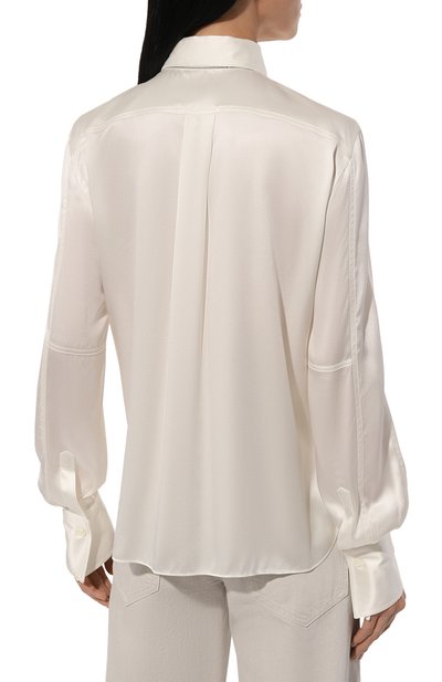 Атласная блузка BRUNELLO CUCINELLI, арт. MPC59NR516, фото 4