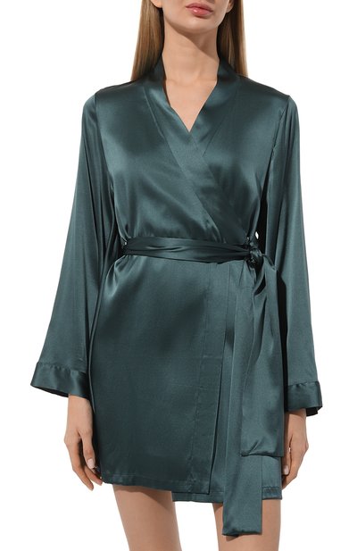 Шелковый халат MARJOLAINE изумрудного цвета по цене 69580 руб., арт. 4SOP2001, фото 3 Шелковый халат MARJOLAINE, арт. 4SOP2001, фото 3